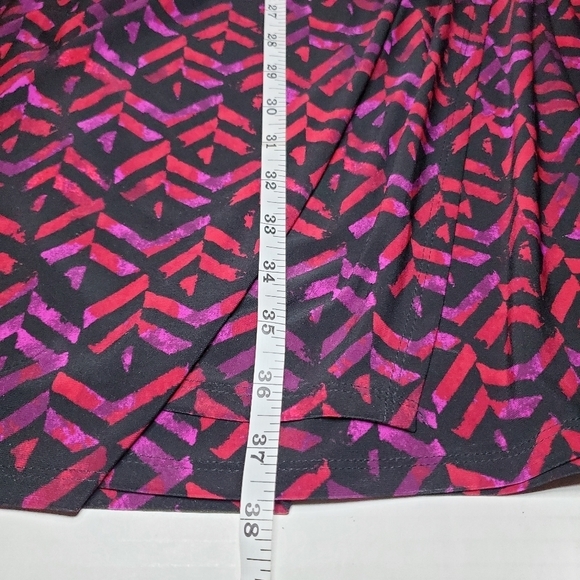 Lauren Ralph Lauren Elbow Sleeve Jersey Ruched Sheath Dress Black/Berry Sz 12 - Picture 11 of 12